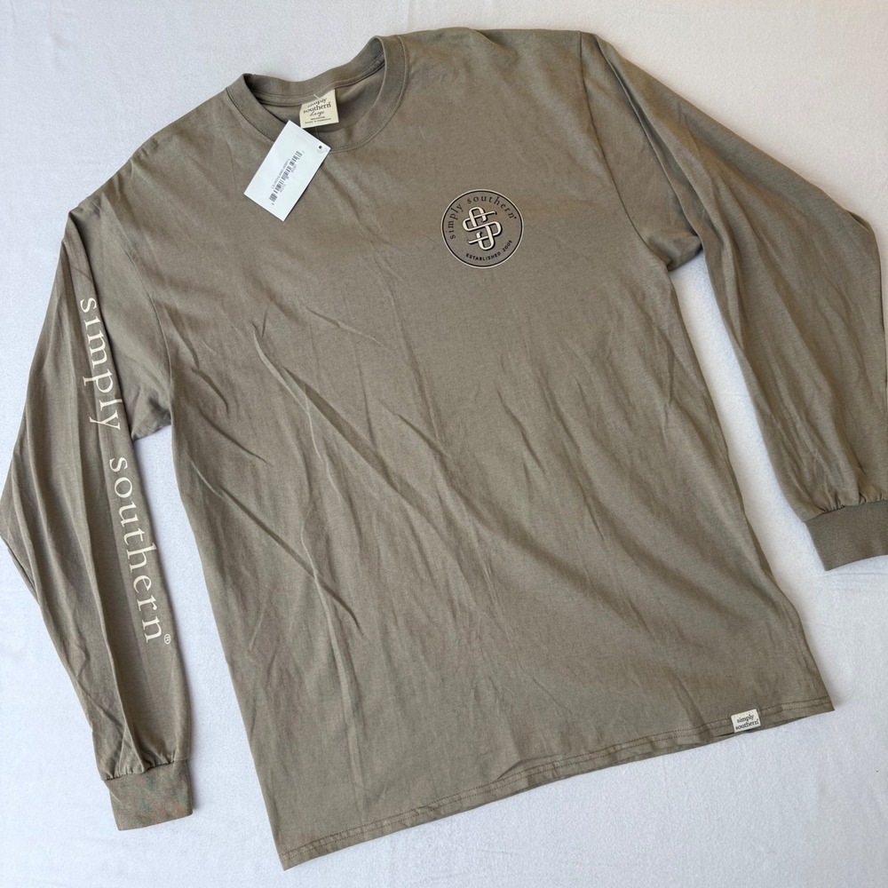 Simply Southern womens Highland Army Green Long Sleeve T-Shirt Large LS-HIGHLAND - Picture 4 of 13